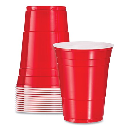 Dart Solo Party Plastic Cold Drink Cups, 16 oz, Red, PK288, 288PK Y1612-0001